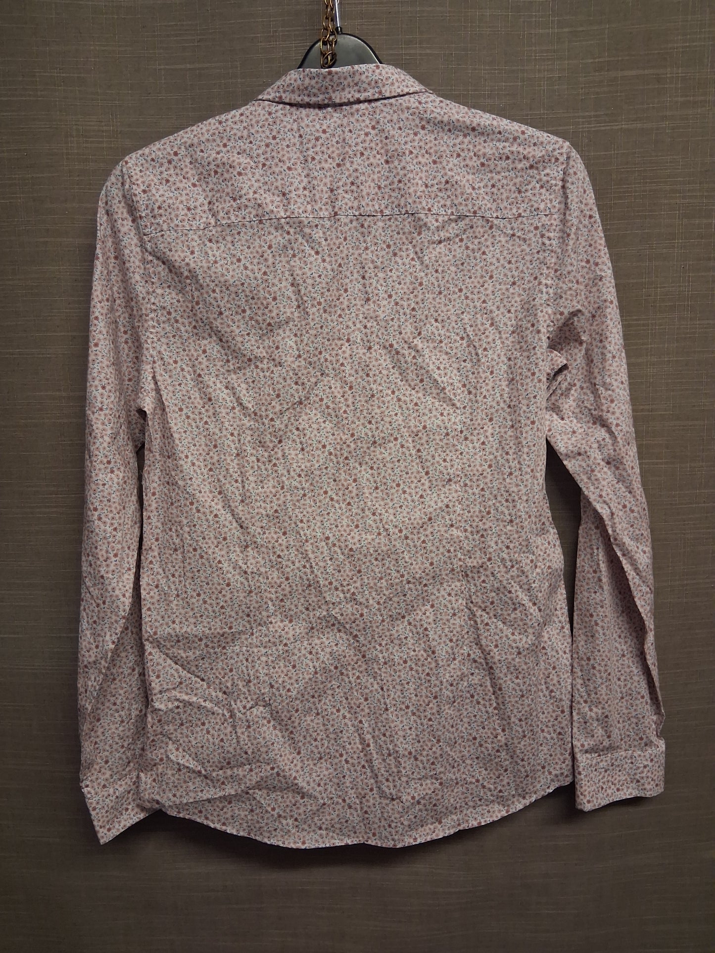Marks and Spencer Girls Long Sleeve White Pink Floral Shirt Age 14-15 Years New