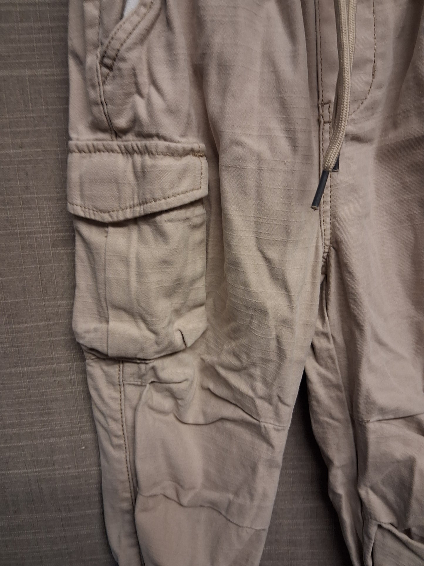 TU Boys Beige Cargo Trousers 100% Cotton Age 3 Years