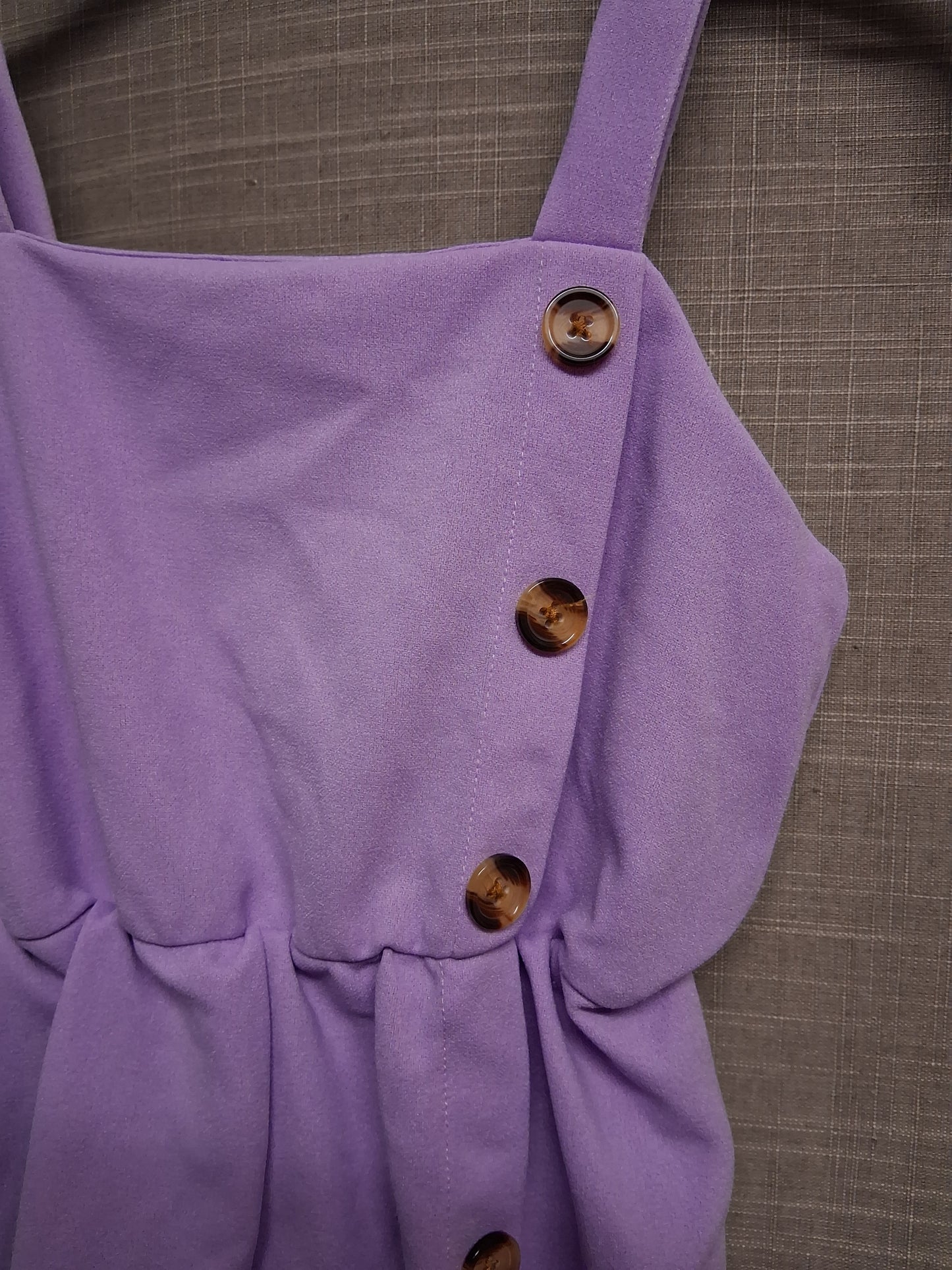 Shein Purple Playsuit Romper Faux Button Detail Age 8 Years