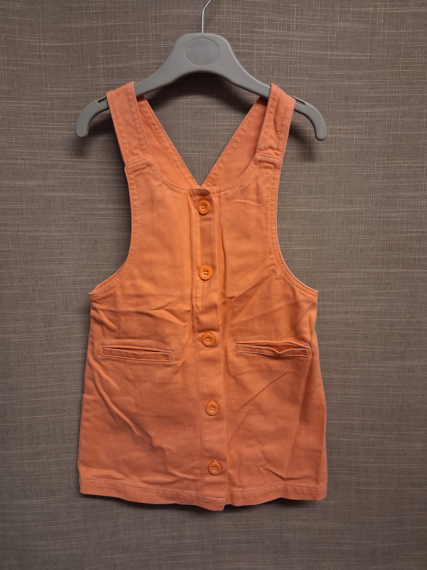 Fearne by Fearne Cotton Girls Coral Pink Pinafore Dress Age 2-3 Years