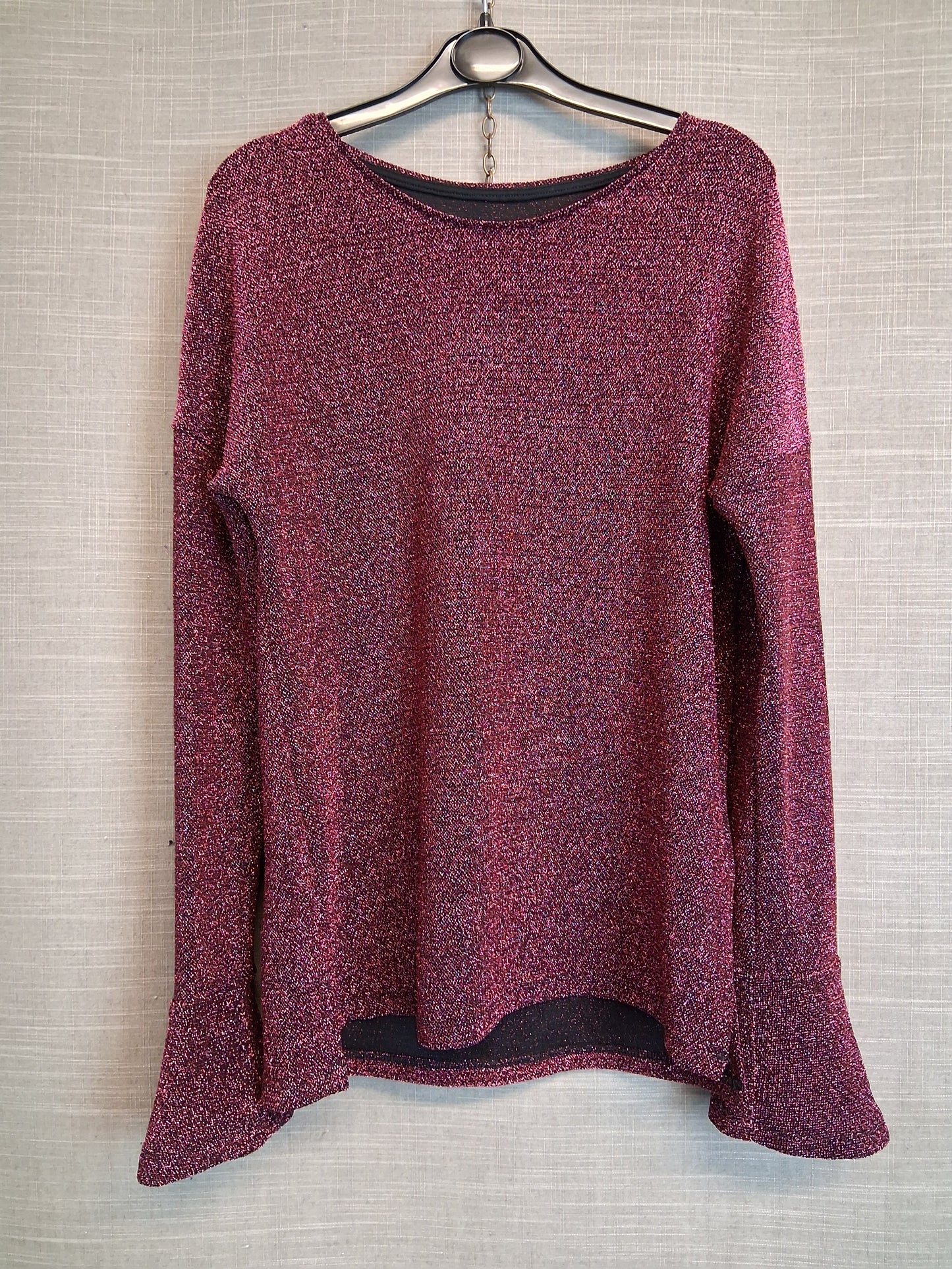 Nutmeg Girl Pink Glittery Long Sleeve Top Age 13-14 Years