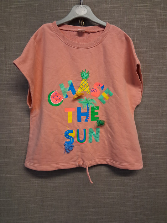 Next Girls Short Sleeve Sweater Jumper Age 11 Years