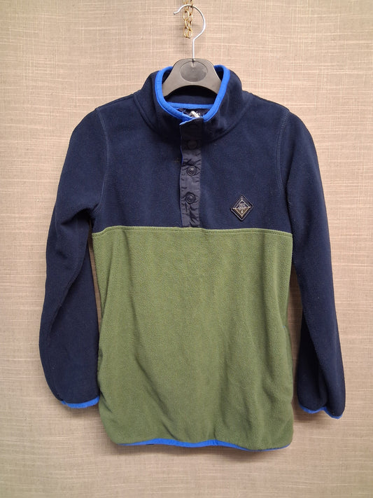 Joules Boys Green Blue Fleece Jumper Sweater Age 9 Years