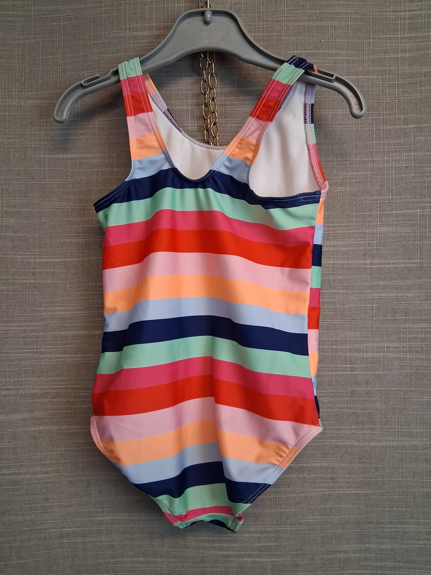 George Girls One Piece Swimsuit Multicolour Striped Age 4-5 Years