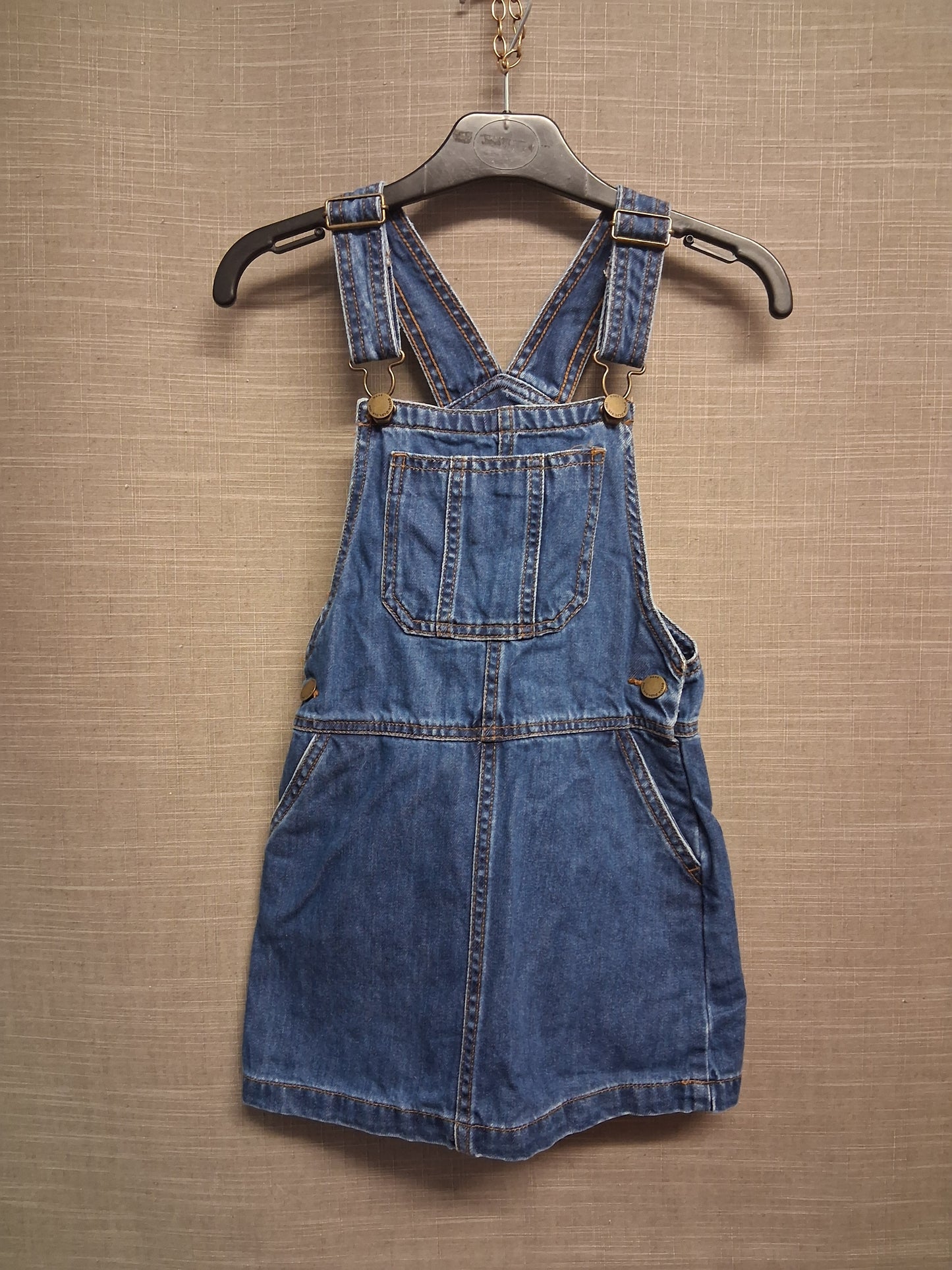 Next Girls Blue Denim Dress Pinafore Age 6 Years