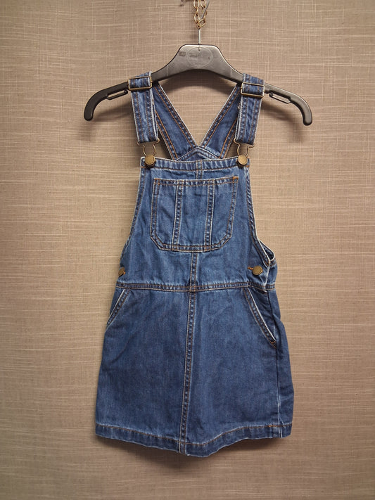 Next Girls Blue Denim Dress Pinafore Age 6 Years