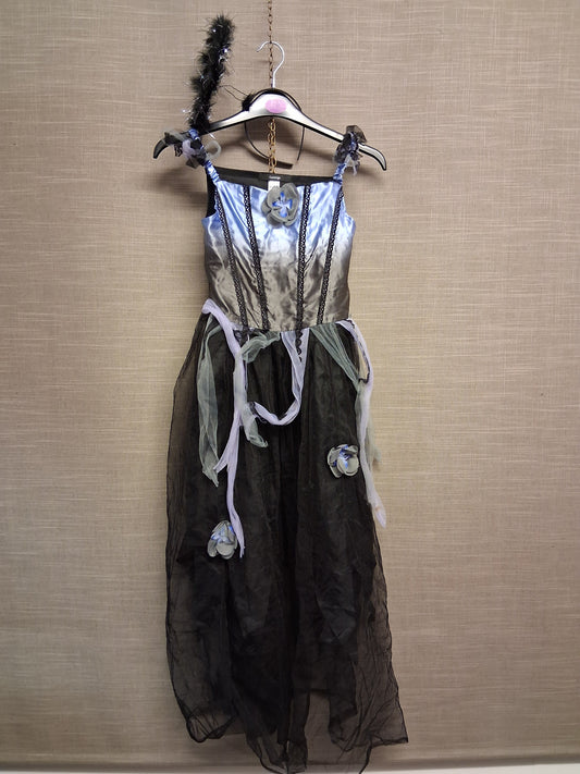 George Girls Halloween Princess Dress Age 9-10 Years with Halo