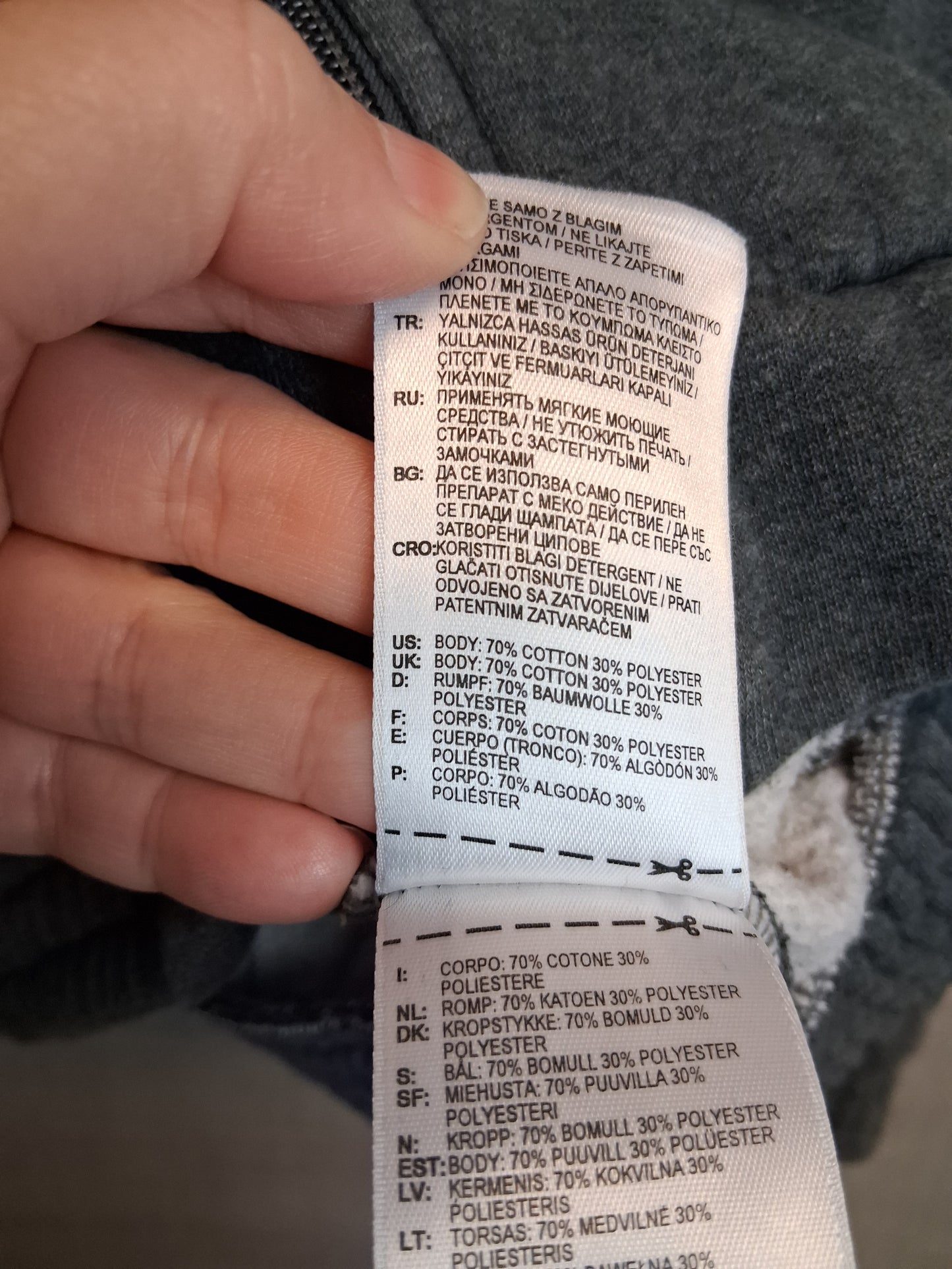 Adidas Boys Full Zip Hoodie Grey Age 13-14 Years