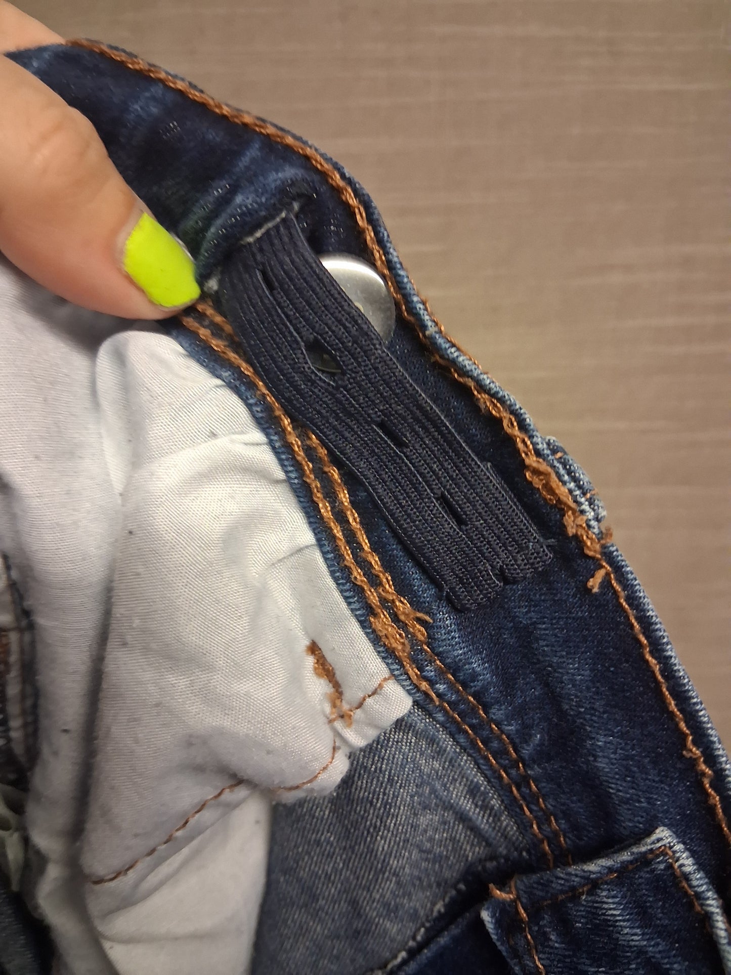 Primark Boys Blue Denim Skinny Jeans Age 14-15 Years Adjustable Waist