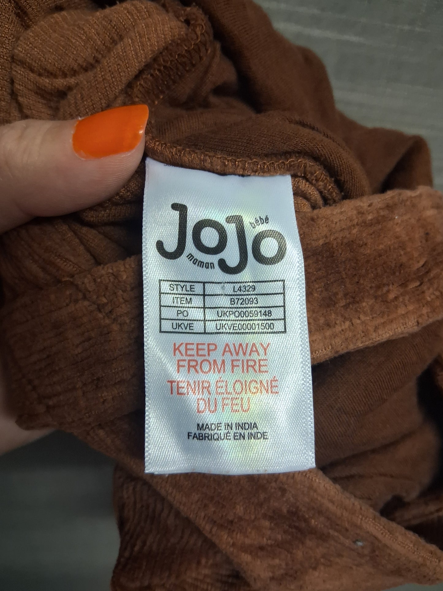 JoJo Maman Bebe Brown Velour Corduroy Dungarees Embroidered Animal Pockets Age 3-6 Months