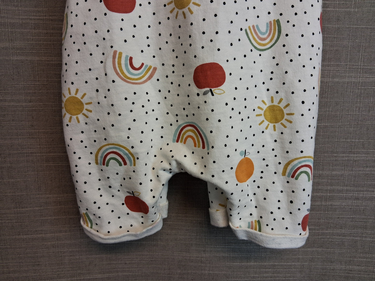 Next Girls Jersey Dungaree Shorts Romper Age 12-18 Months Cream