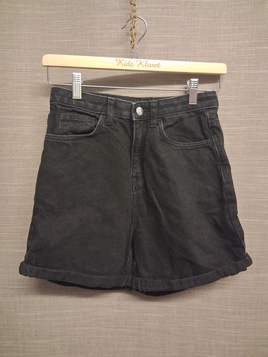 Primark Black Denim Mom Shorts Age 13-14 Years