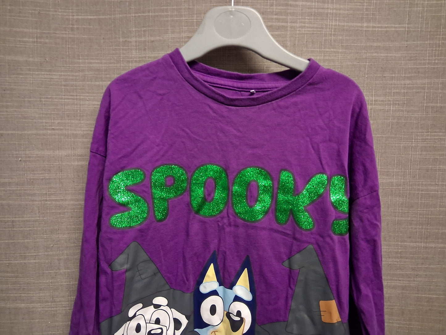 George Bluey Halloween Purple Long Sleeve T-Shirt Age 5-6 Years