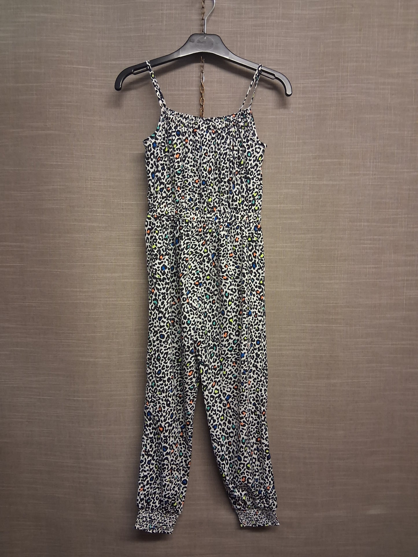 Blue Zoo Girls Jumpsuit Black White Animal Print Sleeveless Age 7 Years