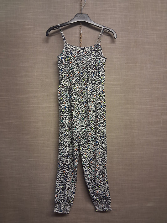 Blue Zoo Girls Jumpsuit Black White Animal Print Sleeveless Age 7 Years