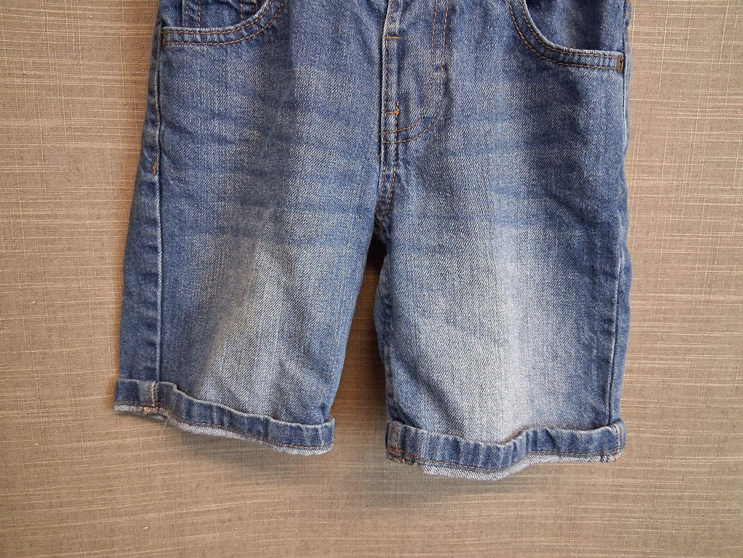 F&F Boys Blue Denim Shorts Jorts Age 4-5 Years