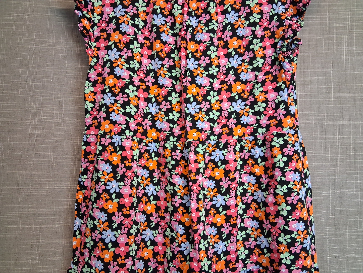 Primark Girls Multicolour Floral Dress Cap Sleeve Age 10-11 Years