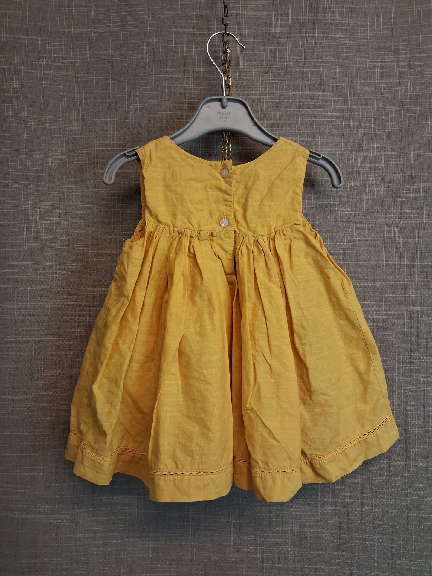 Artisan NY Girls Yellow Embroidered Tunic Dress Lined Sleeveless Age 2-3 Years