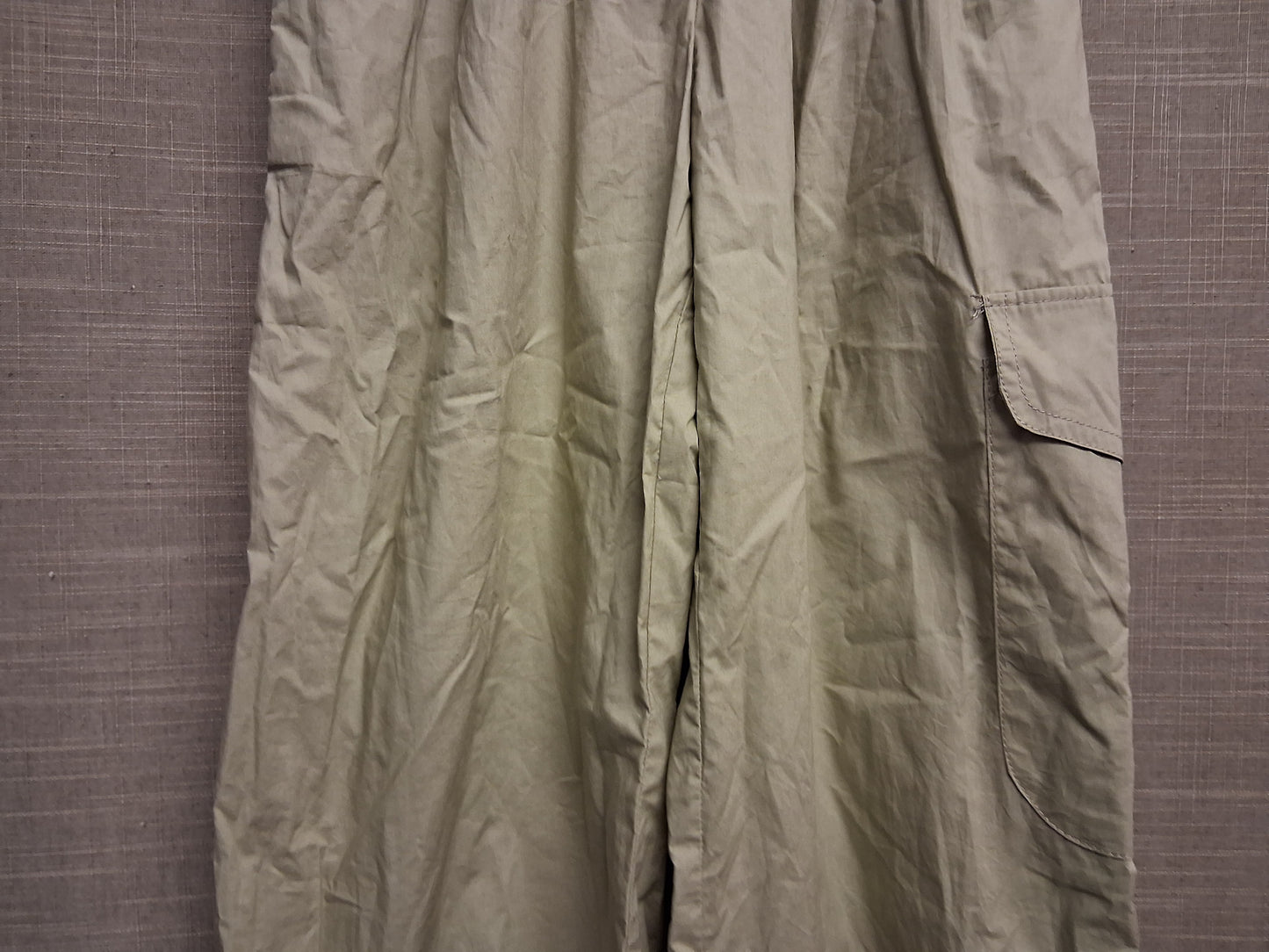 Zara Girls Khaki Wide Leg Cargo Trousers Age 9 years