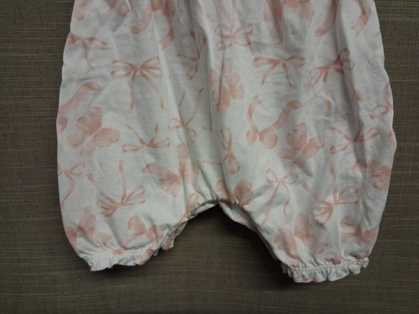 F&F Girls White Pink Floral Romper Age 0-3 Months