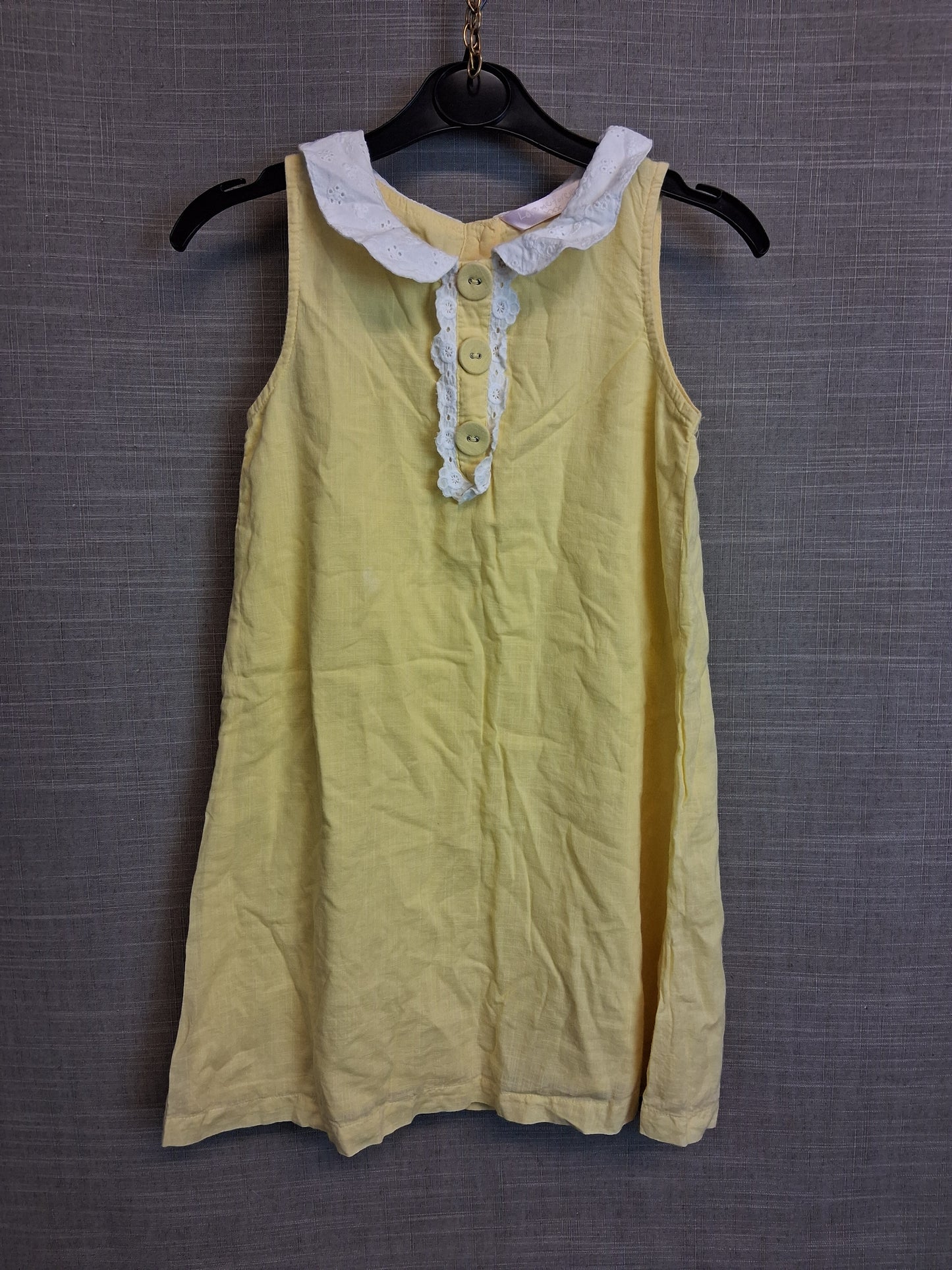 Matalan Girls Sleeveless Yellow Dress Age 6-7 Years