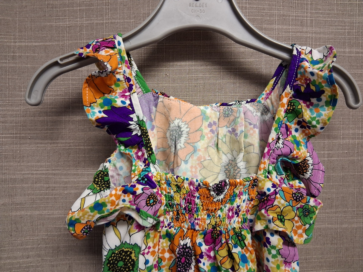 Next Girls Multicolour Floral Vest Tank Top Age 9-12 Months
