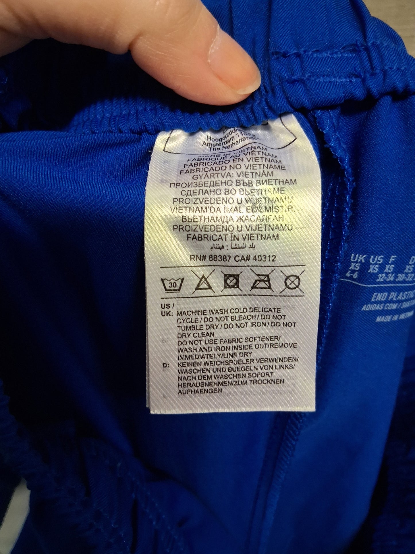 Adidas Girls Running Shorts Blue Size XS Size 4-6 Ladies