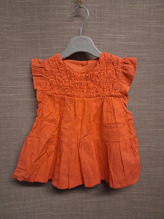 George Girls A Line Dress Coral Pink Sleeveless Age 2-3 Years