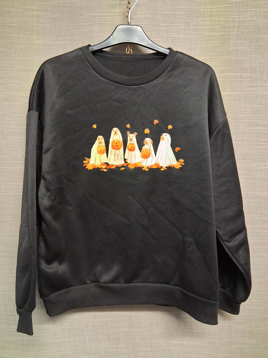 Shein Girls Black Halloween Theme Sweater Size L Age 14-15 years