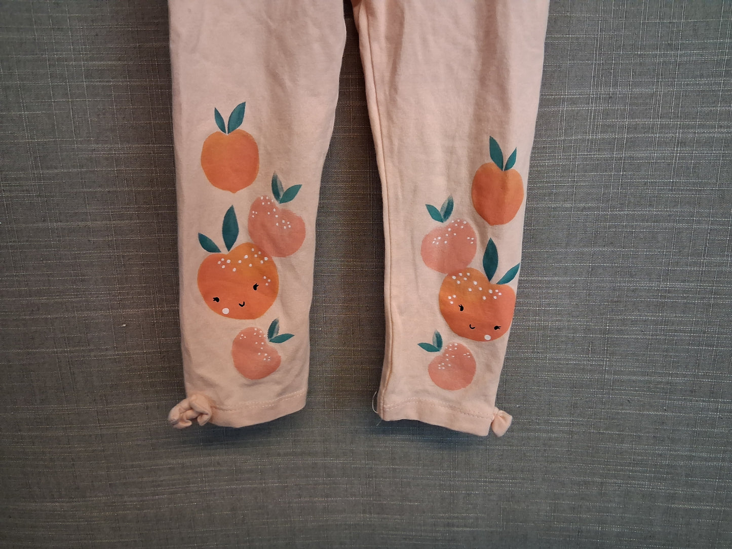 TU Girls Peach Theme Leggings Age 18-24 Months Jersey