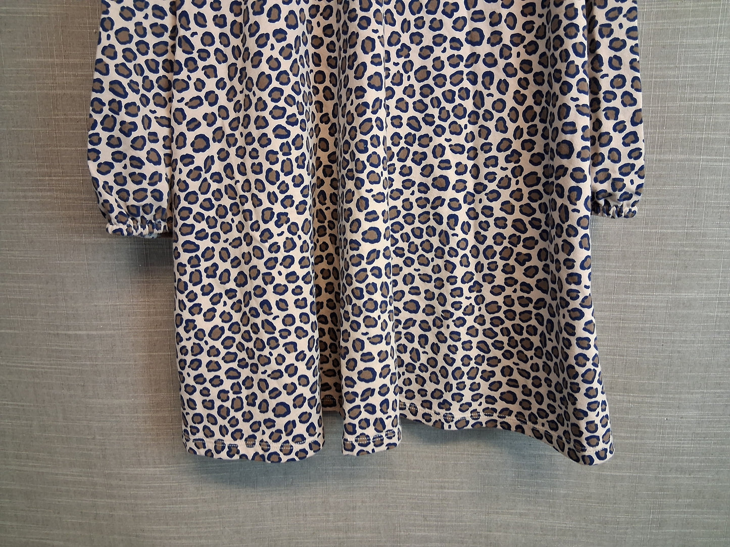 Mini Boden Girls A Line Jersey Long Sleeve Dress Animal Print Age 7-8 Years