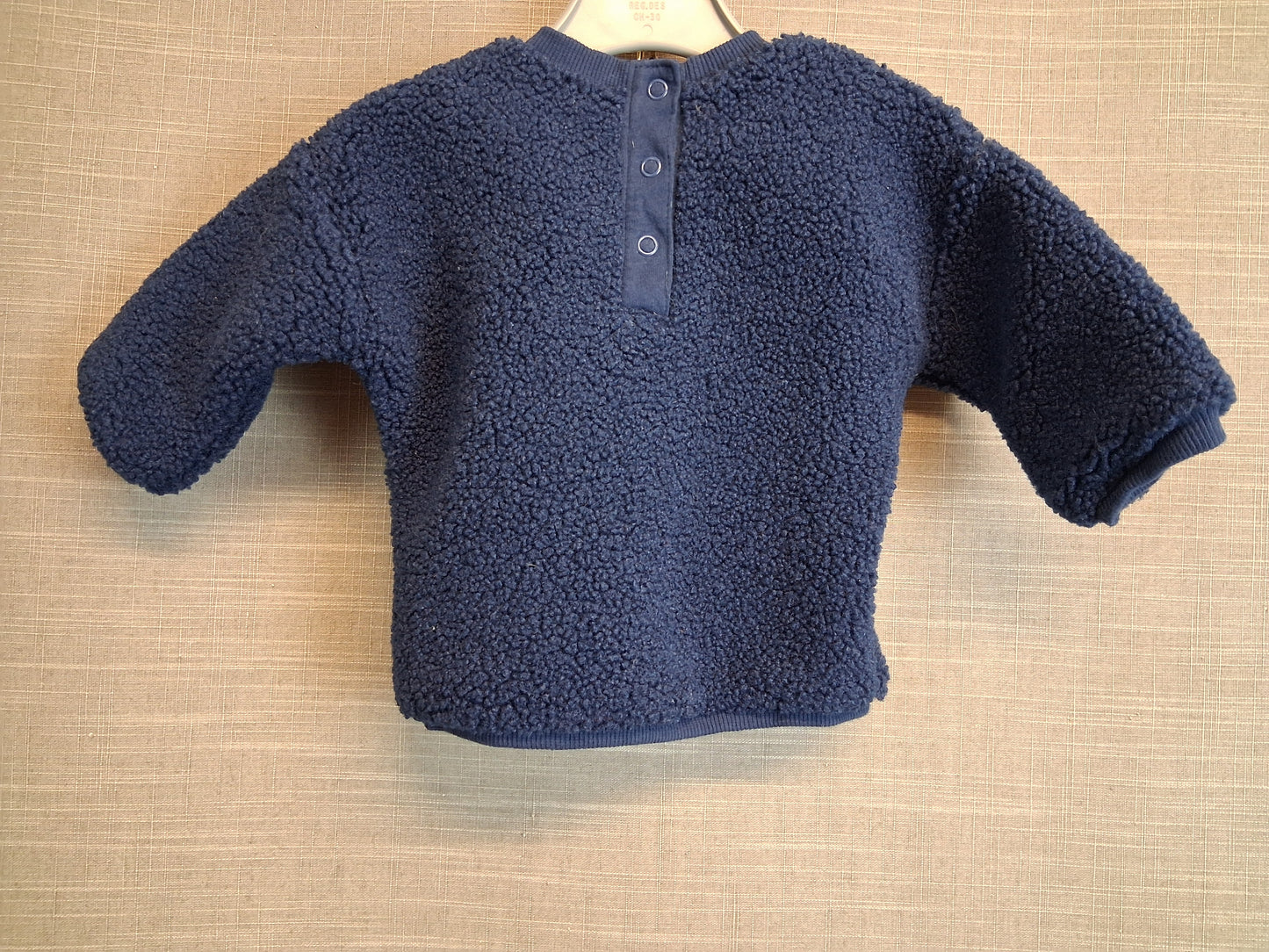 F&F Boys Blue Shearling Style Sweater Age 3-6 Months