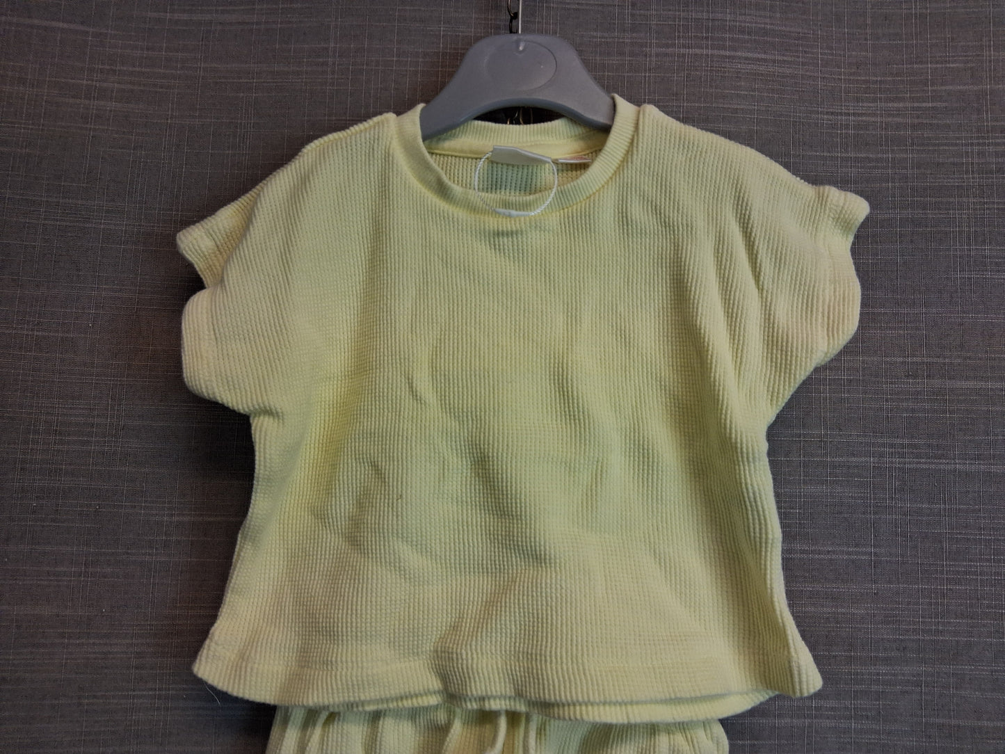 Zara Girls Yellow 2 Piece Set Outfit T-Shirt & Shorts Age 2-3 Years