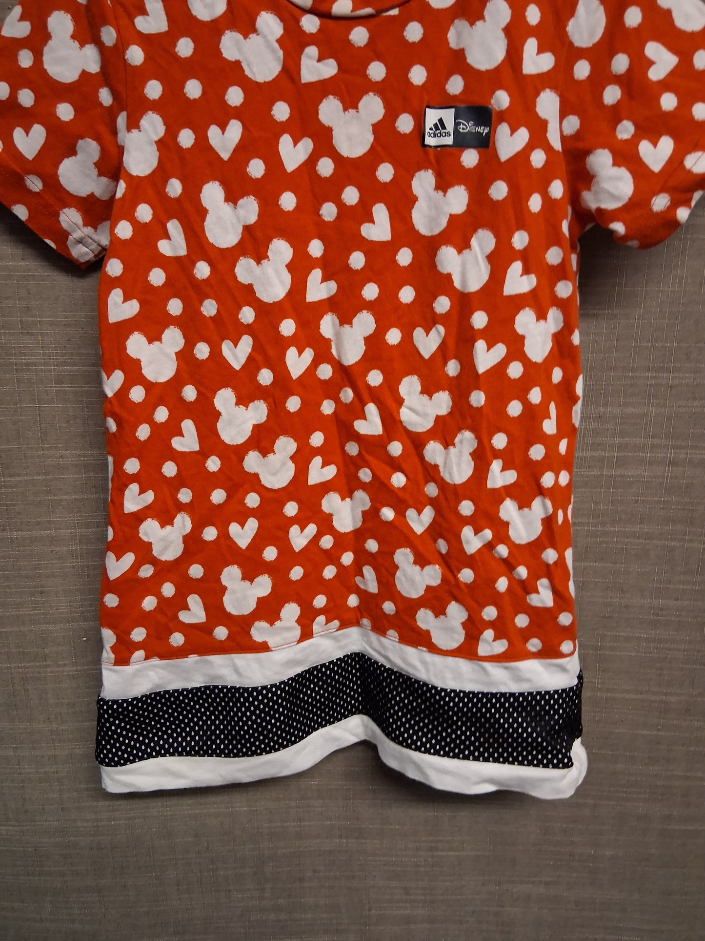 Adidas Disney Red Mickey Mouse T-Shirt Dress Age 18-24 months