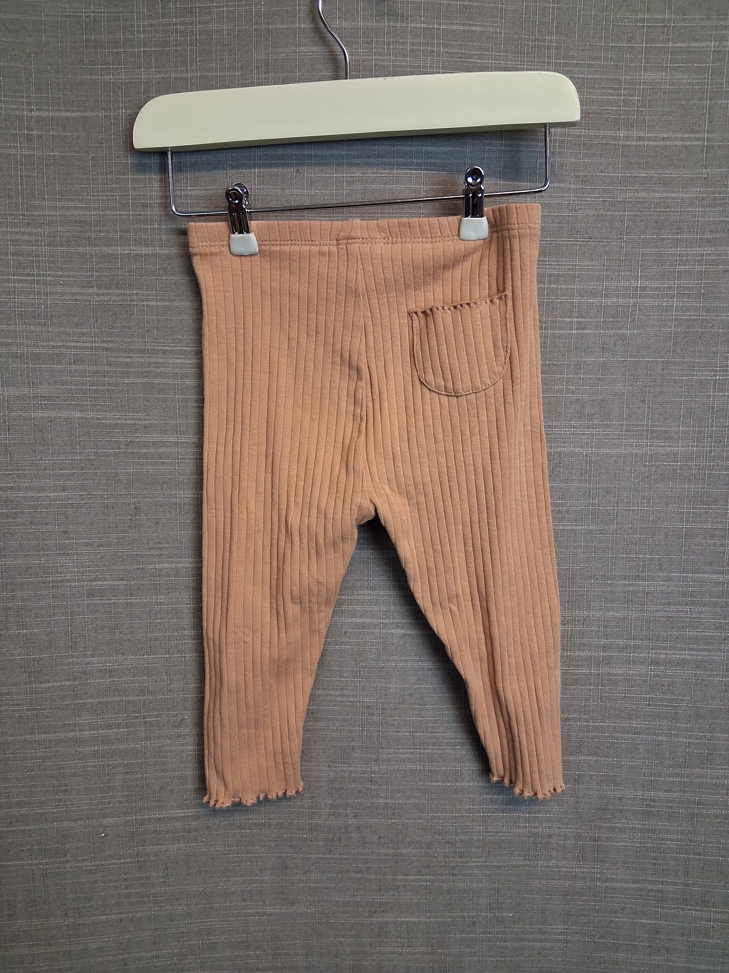 Next Girls Jersey Leggings Terracotta Age 6-9 Months
