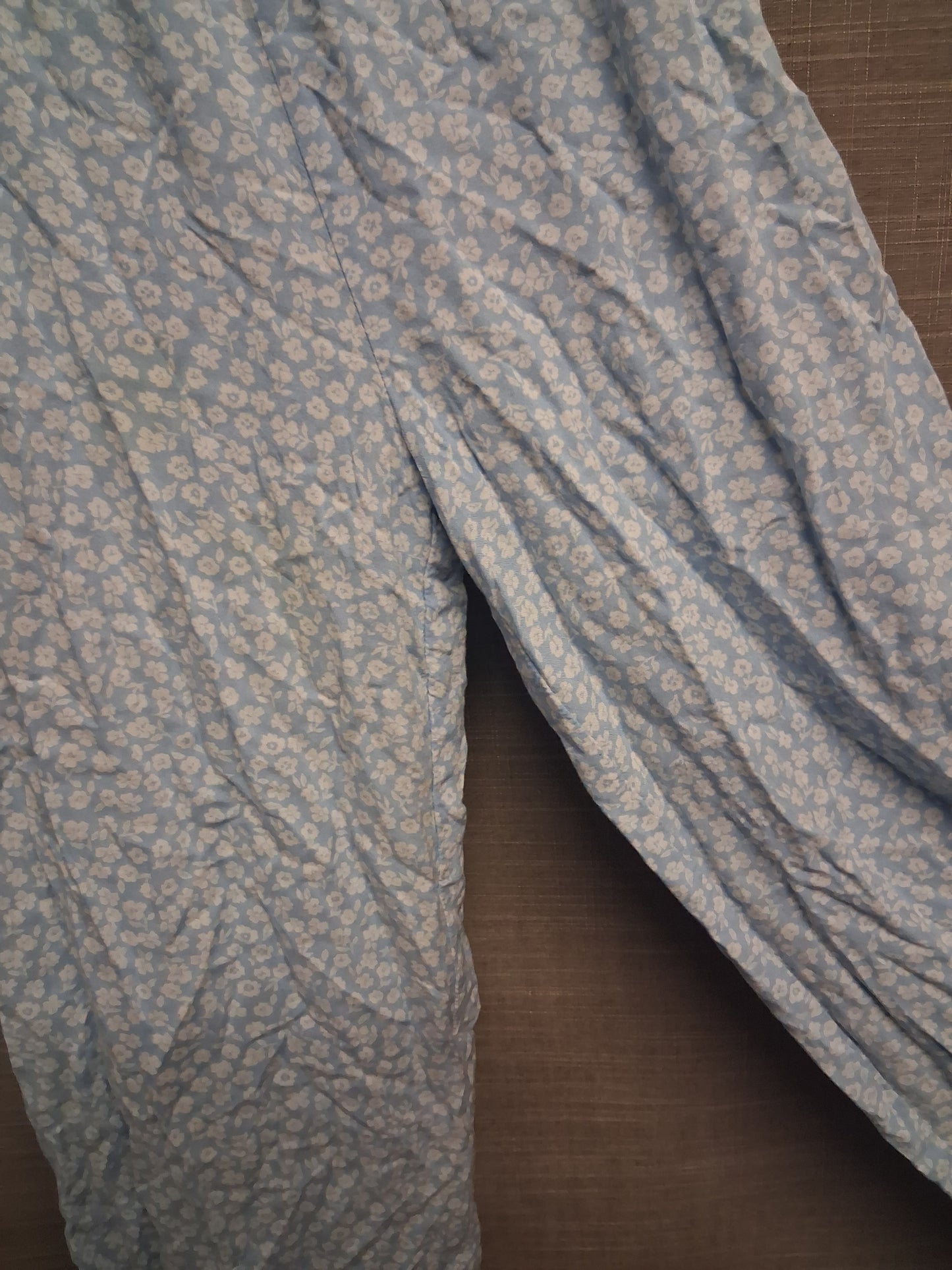 H&M Girls Jumpsuit Blue Floral Age 8-9 Years