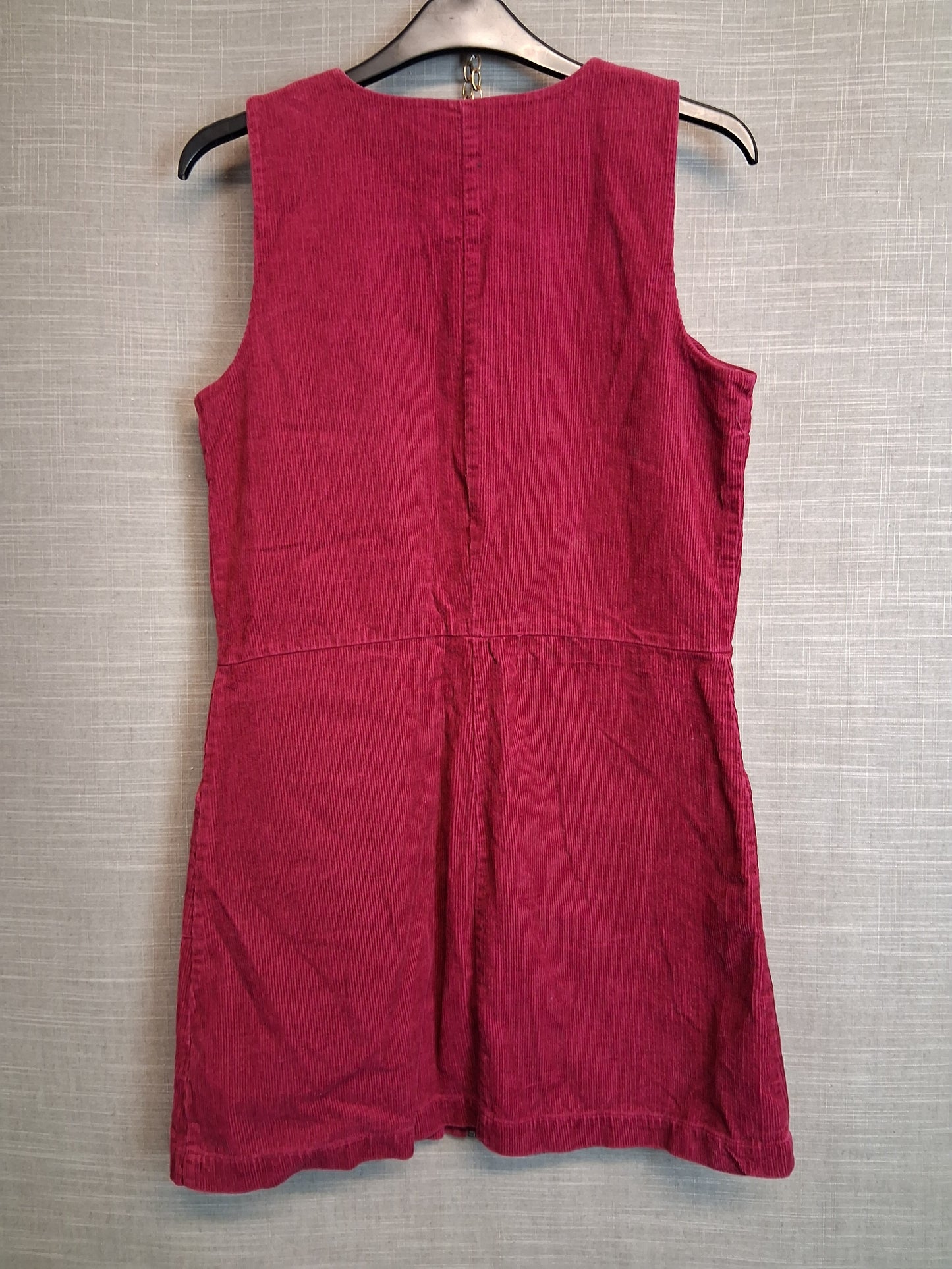 Marks and Spencer Corduroy Full Zip Burgundy Dress Age 13-14 Years