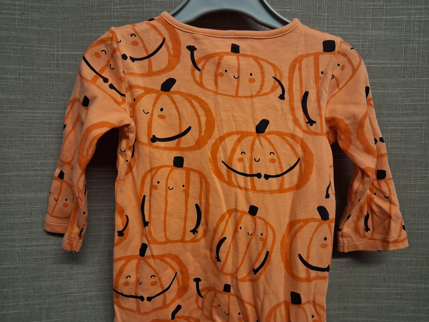 F&F Baby Halloween Pumpkin Theme Sleepsuit Romper Orange Age 6-9 Months