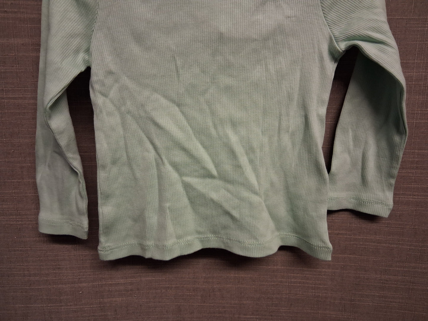 Primark Green Ribbed Long Sleeve T-Shirt Age 12-18 Months New