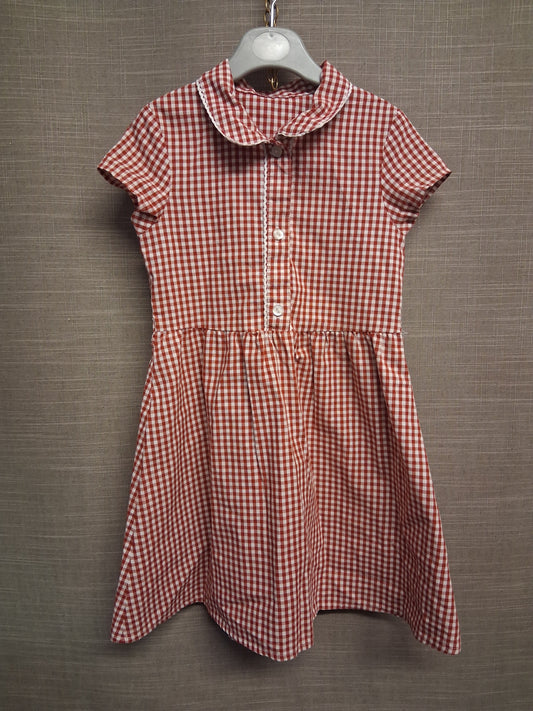 TU Girls Red Gingham Dress Age 5 Years