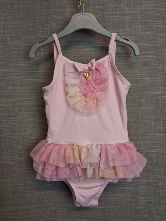 Angels Face Girls Pink Ruffle Swimsuit One Piece Age 5-6 Years