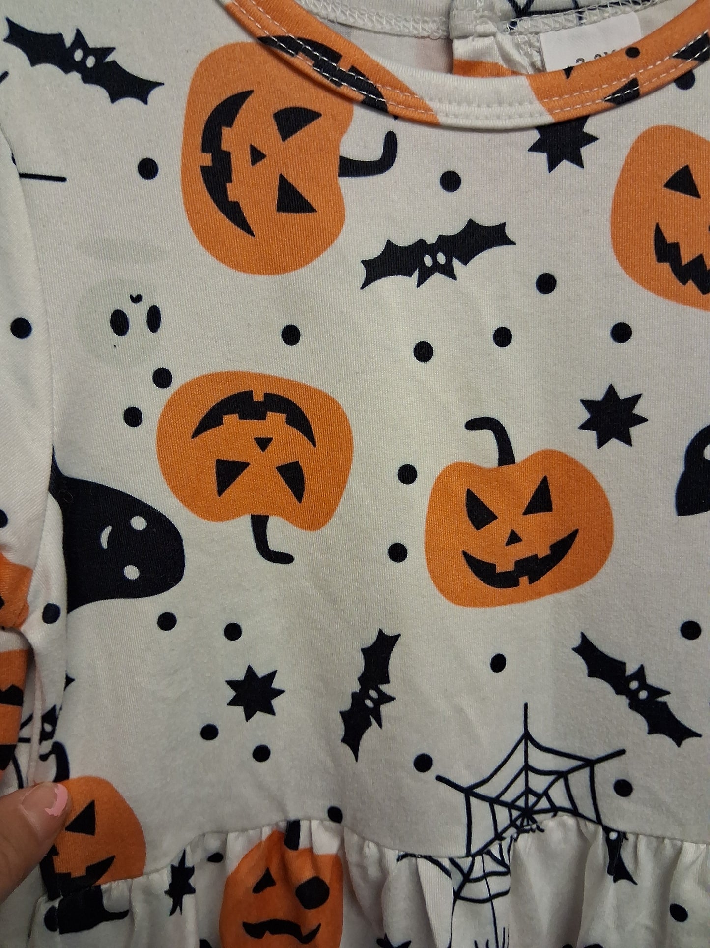 Shein Girls Halloween A Line Long Sleeve Dress Age 2-3 Years