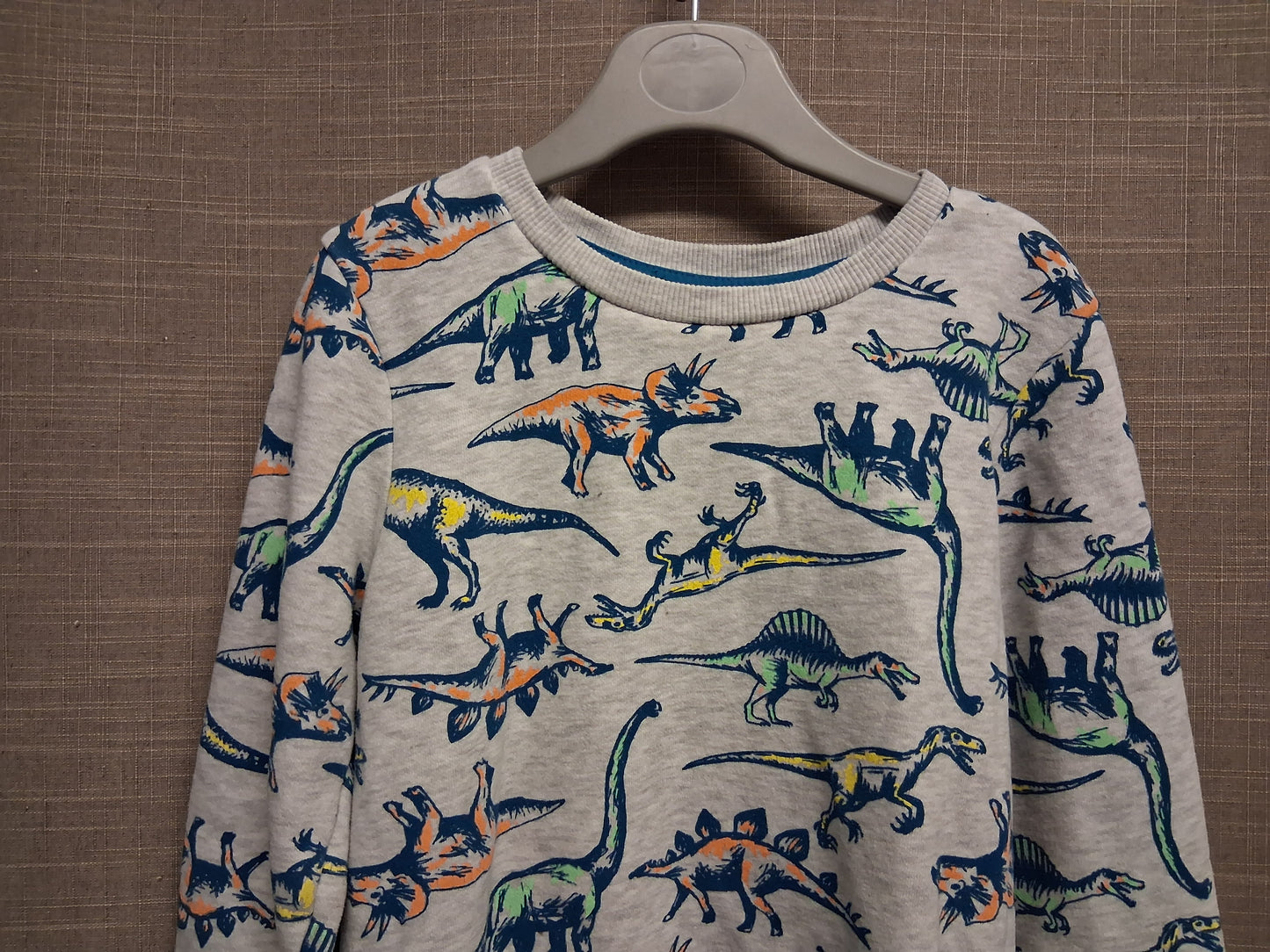 Nutmeg Boys Dinosaur Sweater Jumper Grey Age 5-6 Years