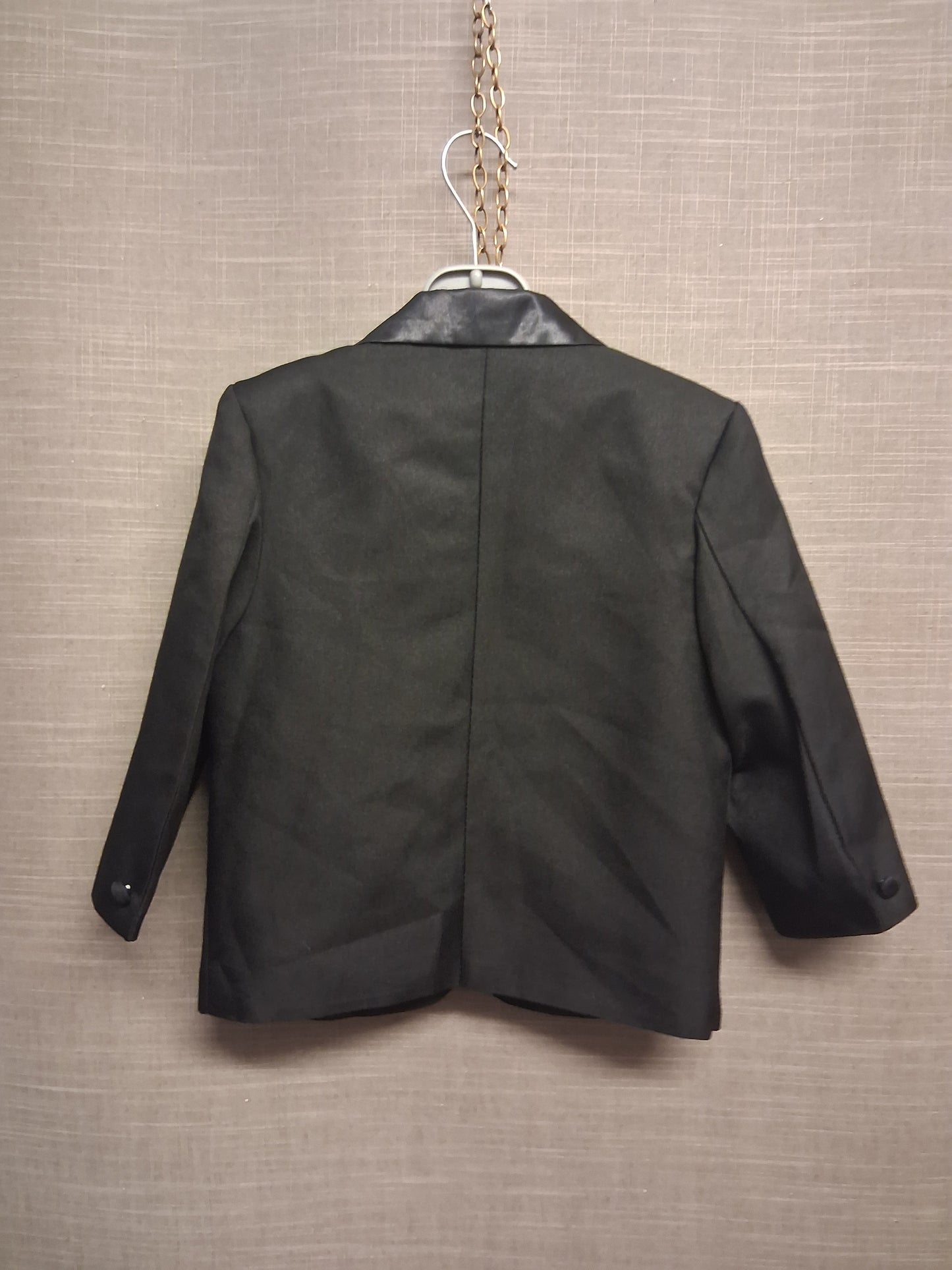 Boys Black Blazer Jacket Satin Trim Age 4 Years