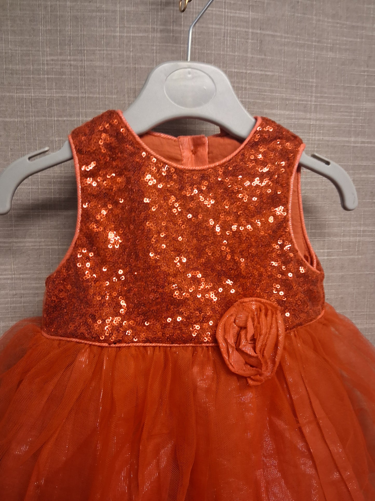 Mothercare Girls Red Sequin Party Dress Age 6-9 Months