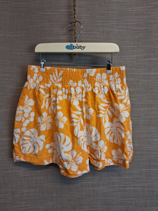 F&F Girls Yellow Floral Shorts  Age 8-9 Years
