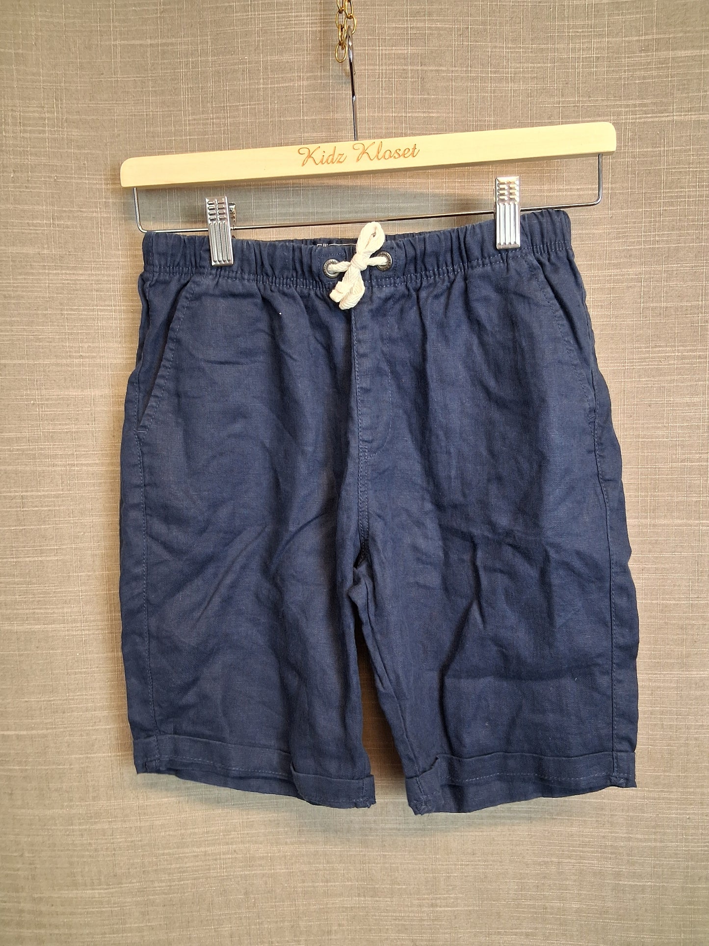 Next Boys 100% Linen Blue Shorts Age 11 Years
