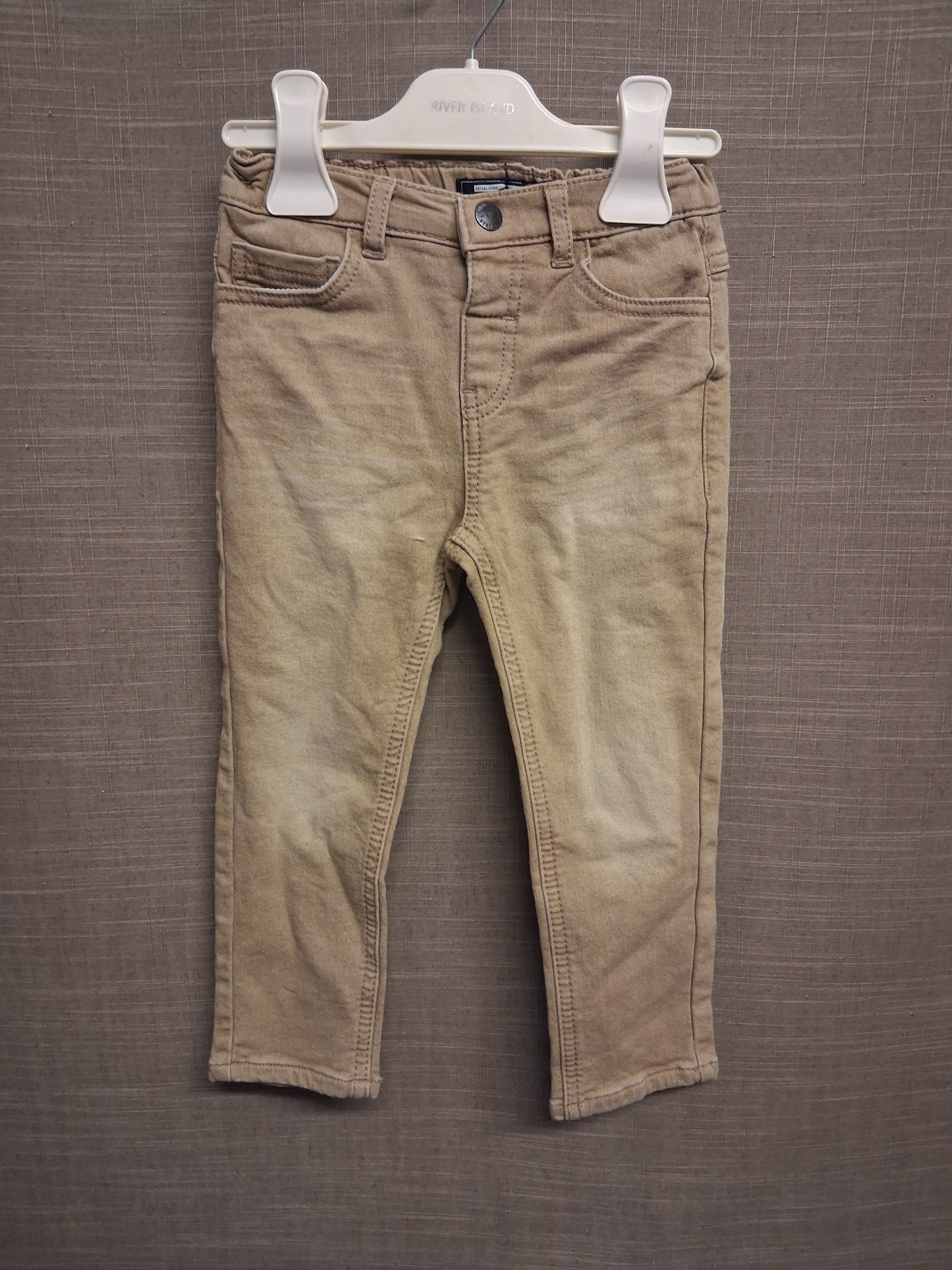 Next Boys Beige Skinny Jeans Age 2-3 Years