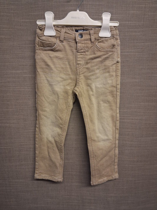 Next Boys Beige Skinny Jeans Age 2-3 Years