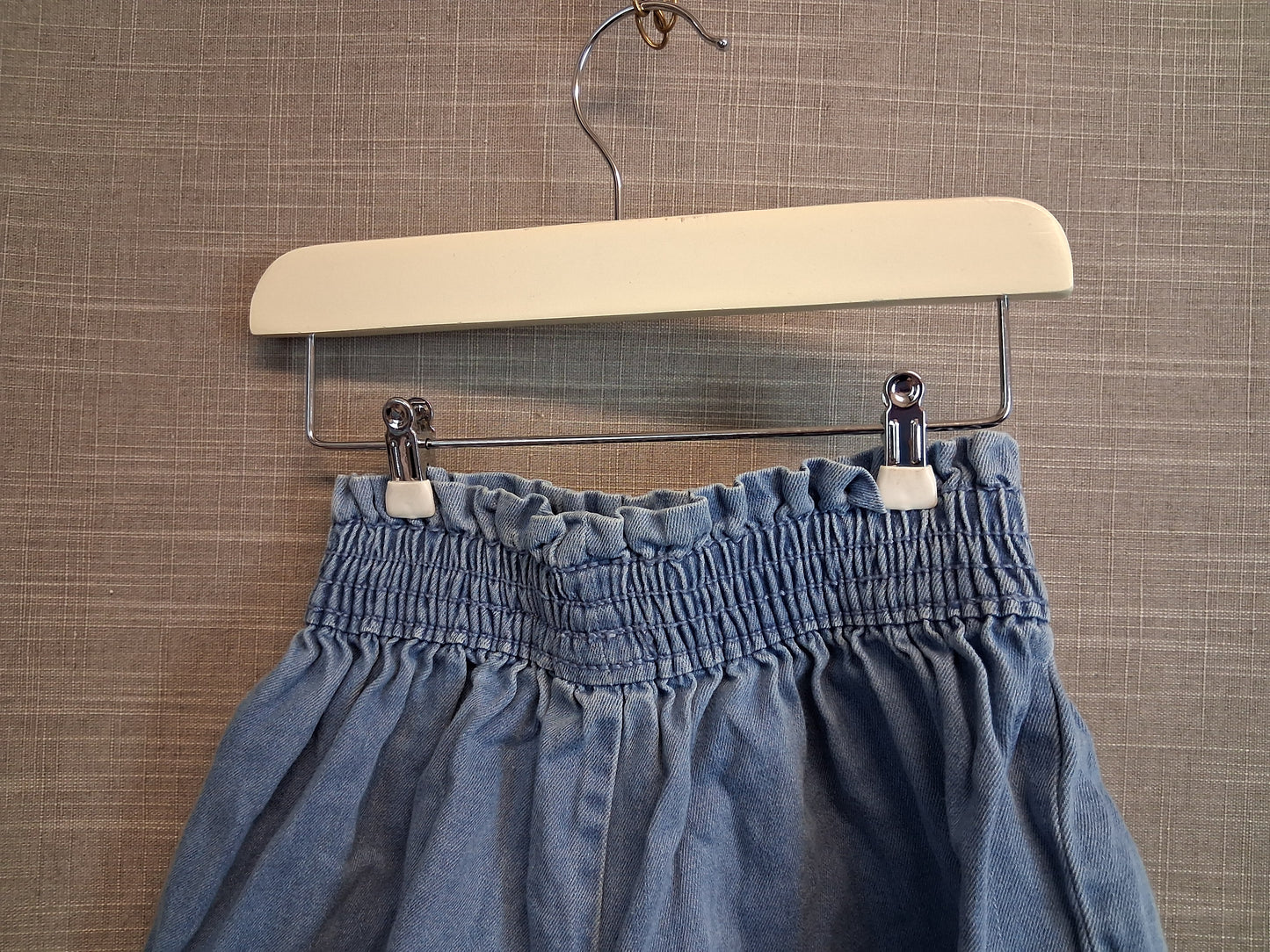 Next Girls Blue Denim Shorts Elastic Waist Age 3 Years